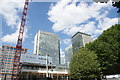 View of the J. P. Morgan building from Marsh Wall