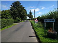 Road entering Catcott, heading east