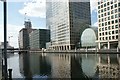TQ3780 : View of buildings in Canary Wharf from South Quay #7 by Robert Lamb