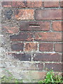 Bench mark on a canal-side wall near Bankhall Bridge