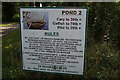 TA0851 : Notice at the fishing ponds at Emmotland by Ian S
