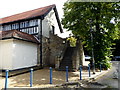 Steps to village hall, Sion Mills