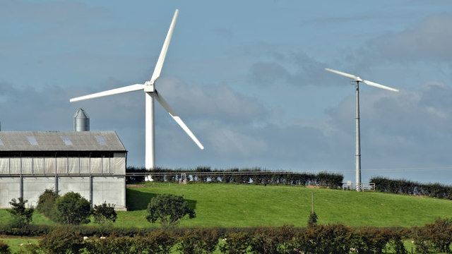 Wind turbines, Carrowdore/Ballywalter (August 2017)
