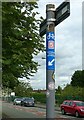 Signpost with waymarkers, Fairway, Stafford