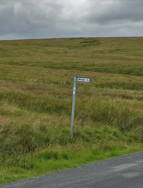 Signpost to the hamlet of Whaw