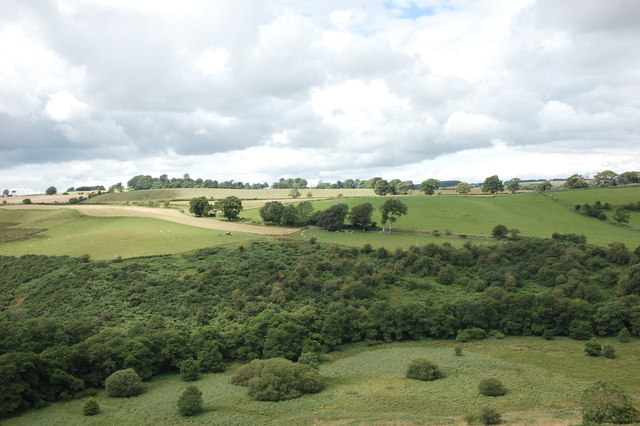 View to the west from Crichton Castle