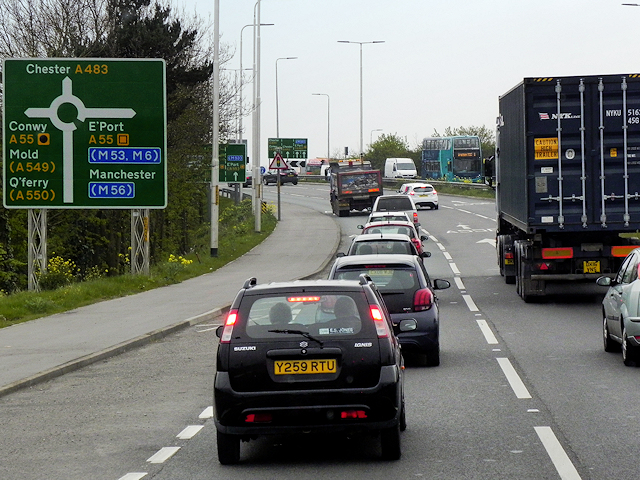 A483 South of Chester © David Dixon :: Geograph Britain and Ireland