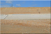 TR0716 : Ruined concrete, Dungeness Beach by N Chadwick