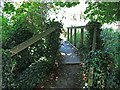 Footbridge over a drain off the River Colne by Old Mill Farm