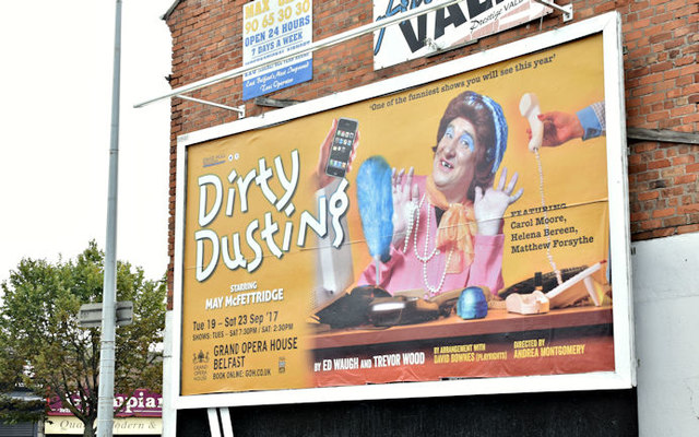 "Dirty Dusting" poster, Belfast (August 2017)