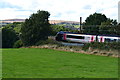 Train about to cross bridge over Billendean Terrace