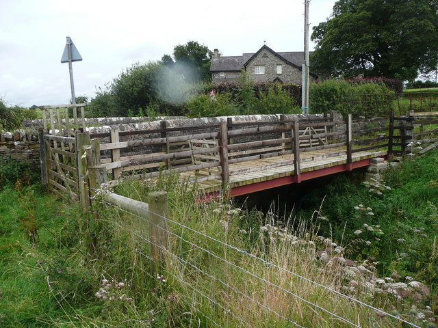 Farm bridge over a ditch at Cow Bridge End, Wigglesworth