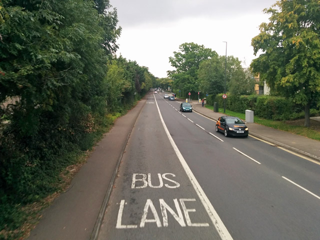 Bus lane, Haslett Avenue East, Crawley