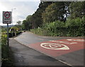 Start of the 20 zone at the northern end of Tynybryn Road, Tonyrefail