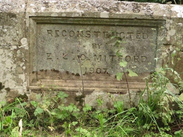 Inscribed stone on bridge crossing Nunriding Burn