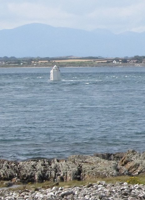 Pladdy Lug Beacon viewed from Ballyquintin Point