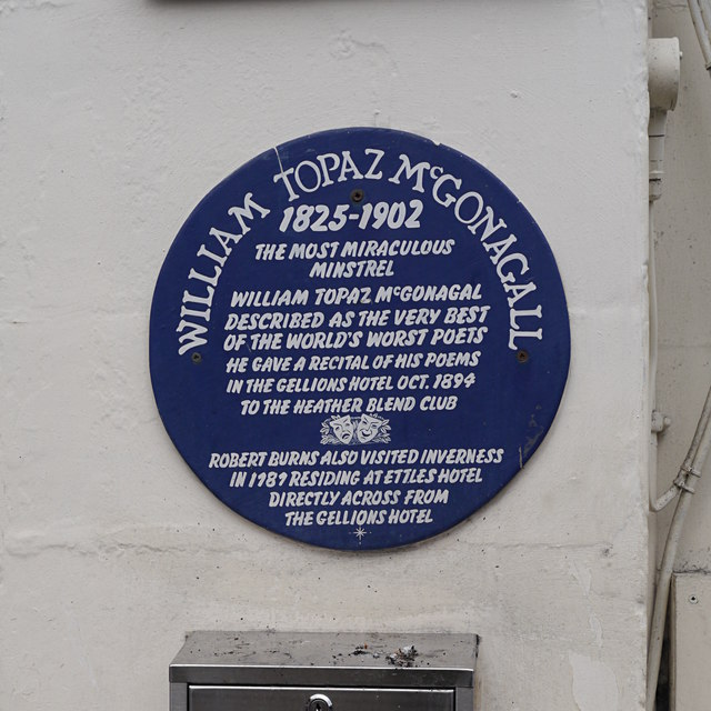 William Topaz McGonagall plaque, Bridge Street