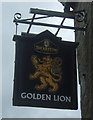 NY8837 : Sign for the Golden Lion, St John's Chapel by JThomas