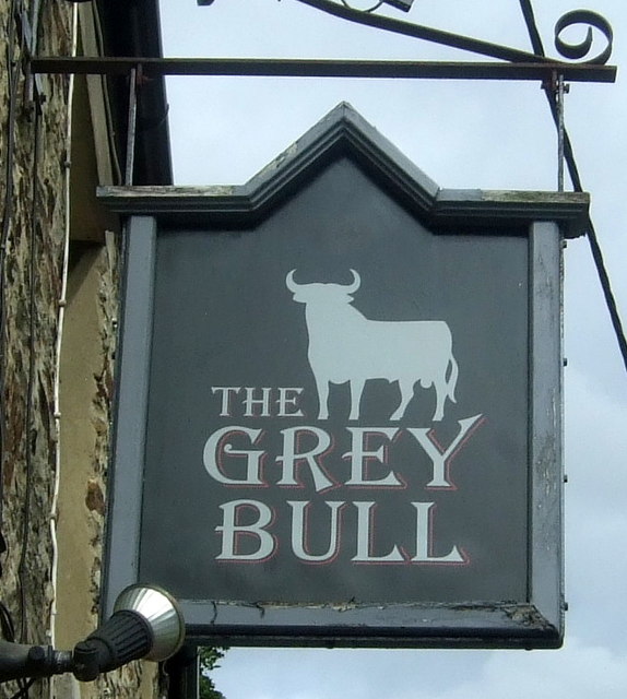 Sign for the Grey Bull public house, Stanhope