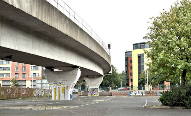 Disused car park, Bridge End, Belfast (August 2017)