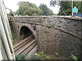 Road bridge over the railway, Bedwlwyn Rd, at the boundary of Ystrad Mynach and Hengoed