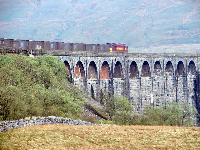 A freight train crossing Ribblehead... © John Lucas :: Geograph Britain ...