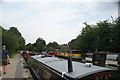View of narrowboats moored on the Regent