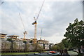 View of cranes on Fish Island from the Hertford Union Canal