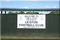 TM4462 : Leiston Football Club sign by Geographer