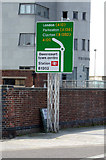TM2532 : Roadsign on the A120 The Quay by Geographer
