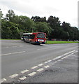 Stagecoach bus on the A4119, Mwyndy