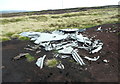 SE0905 : Remains of a crashed Sabre aircraft on Great Hill, Upperthong by Humphrey Bolton