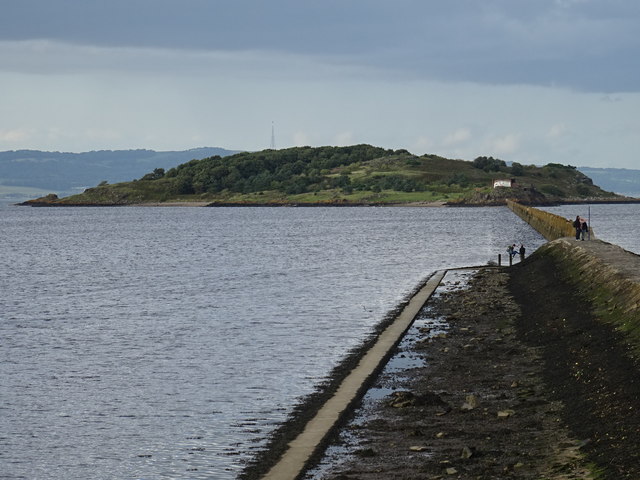 Cramond Causeway at High Tide © John M cc-by-sa/2.0 :: Geograph Britain ...