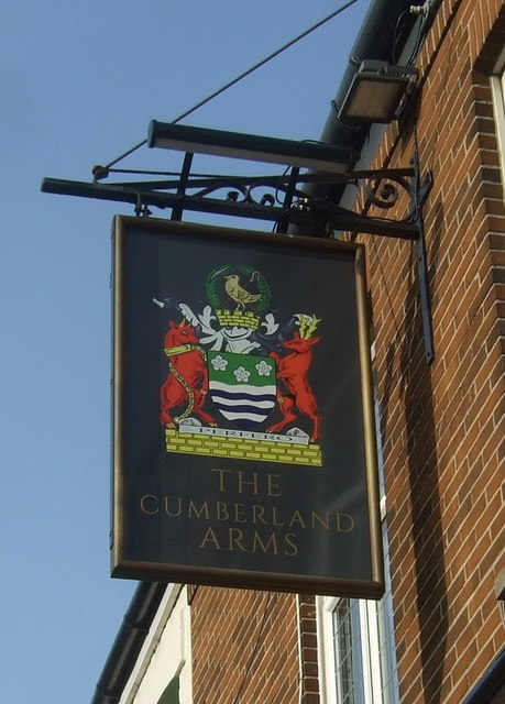 Sign for the Cumberland Arms, Bishop Auckland