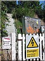 Steps to the railway line from Martineau Lane