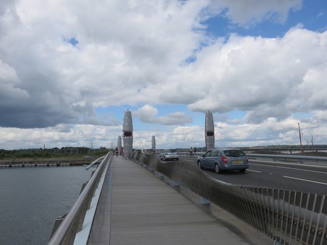 Approach to Twin Sails Bridge, Poole