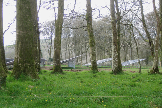 New land-use: a solar farm near The Beacon, Oldstone