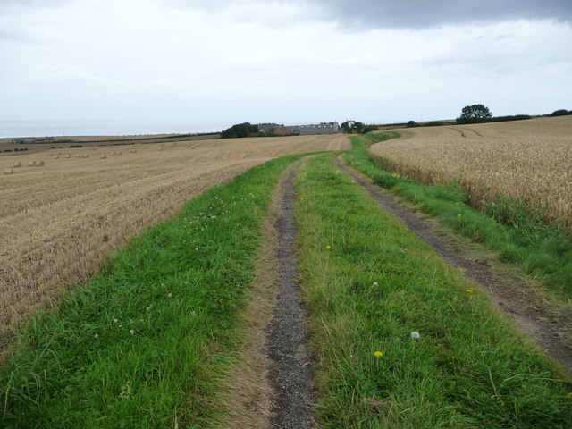 Public footpath heading north to Brough House Farm