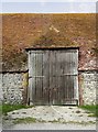 Alciston tithe barn: cart entrance and roof