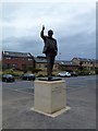 TL1997 : The Chris Turner Statue, London Road, Peterborough by Richard Humphrey