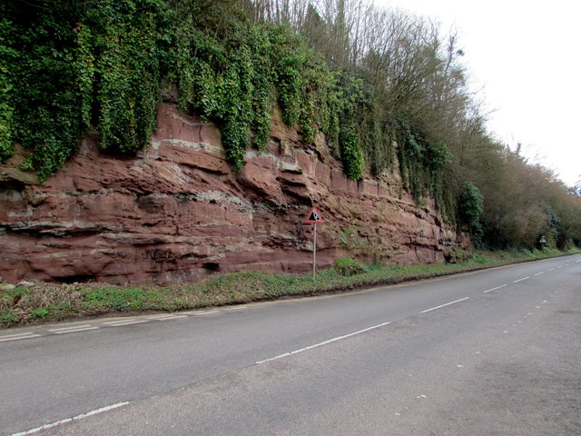Rocky outcrop in Ross-on-Wye