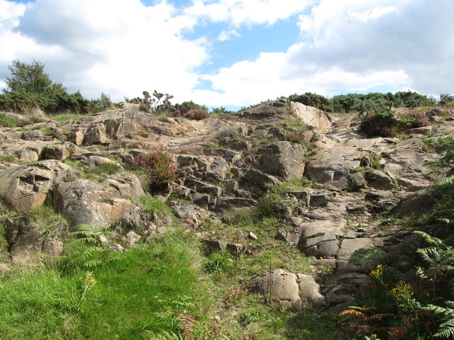 Ice polished Silurian rock outcrop near the ruined windmill