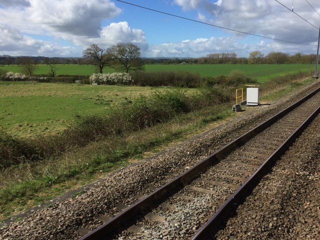 View from a Reading-Swindon train - Fields near Ardington Lane
