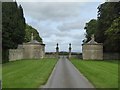 The gates of Dyrham Park from the A46