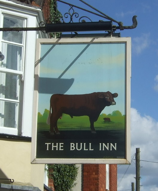 Sign for the Bull Inn, Cavendish © JThomas cc-by-sa/2.0 :: Geograph ...