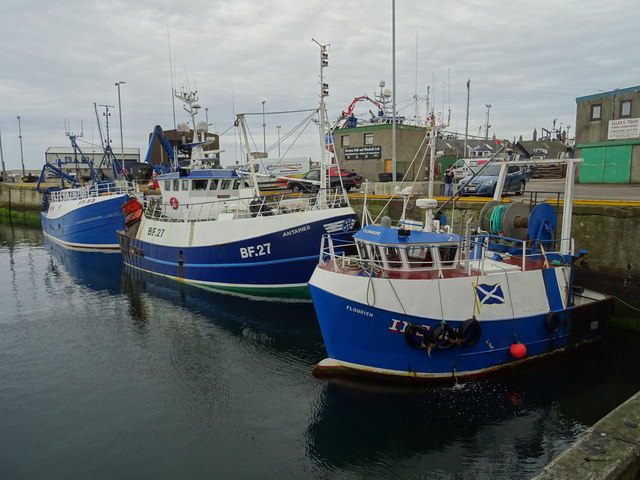 Fishing vessels in the harbour at Fraserburgh