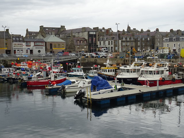 Small boats in Fraserburgh harbour