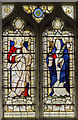 SK8748 : Stained glass window, St Martin's church, Stubton by Julian P Guffogg