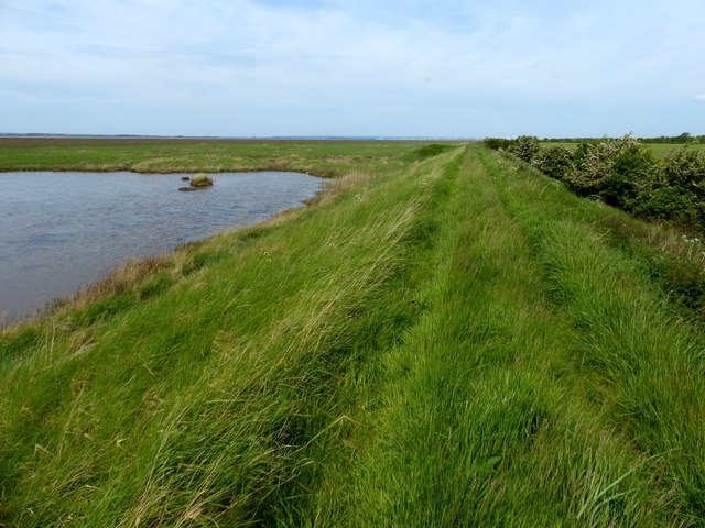 Sea defences along the Humber estuary shoreline