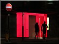 TQ3182 : Sadler's Wells Theatre, Rosebery Avenue, EC1 - iconic entrance (at night) by Mike Quinn